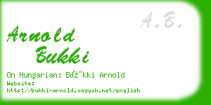 arnold bukki business card